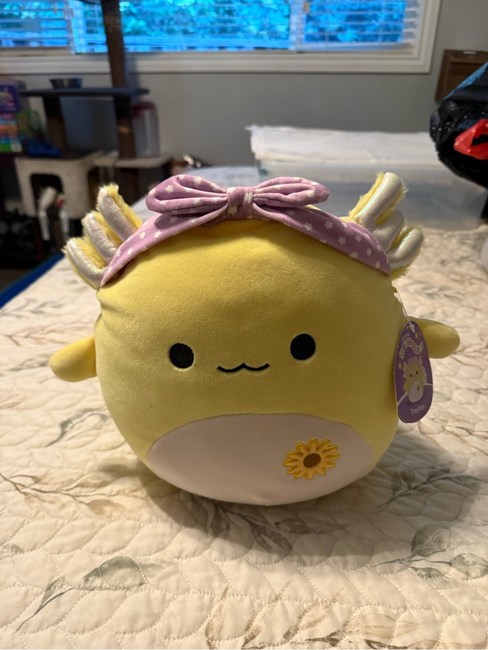 Trenton the Axlotl yellow squishmallow